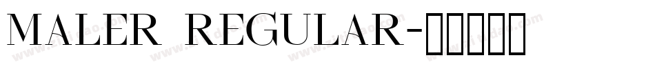 Maler Regular字体转换
